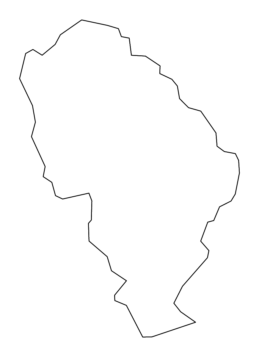 Mapa de contorno de Jackson, North Carolina con ríos.