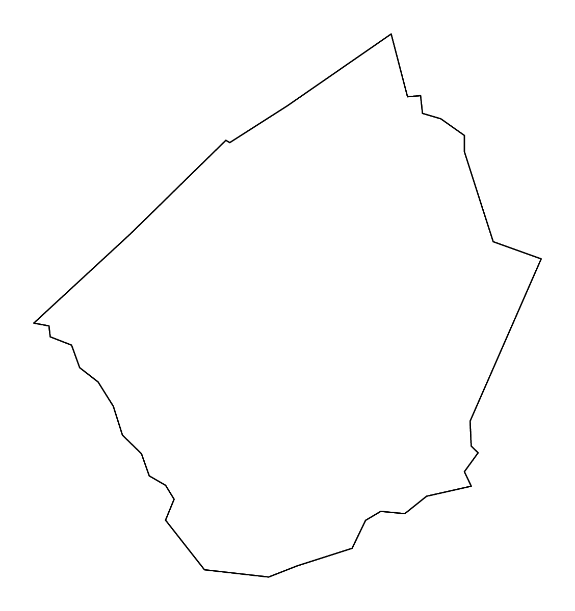 Mapa de contorno de Johnston, North Carolina con ríos.