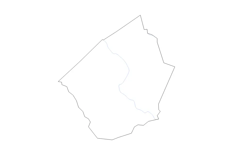 Carte de Johnston, North Carolina de type contour et rivières pour Amérique du Nord, montrant contour et rivières avec des limites nettes.