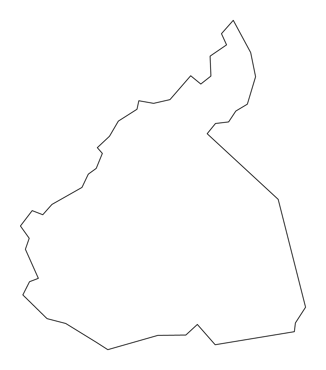 Carte de contour de McDowell, North Carolina.