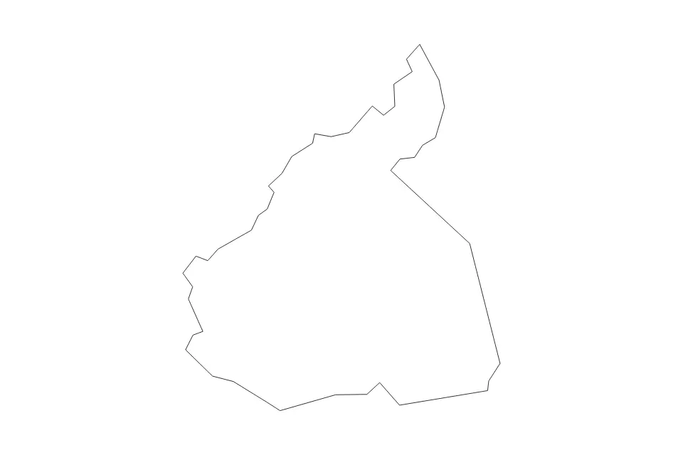 Mapa de McDowell, North Carolina de tipo contorno para América del Norte, con contorno con límites limpios.