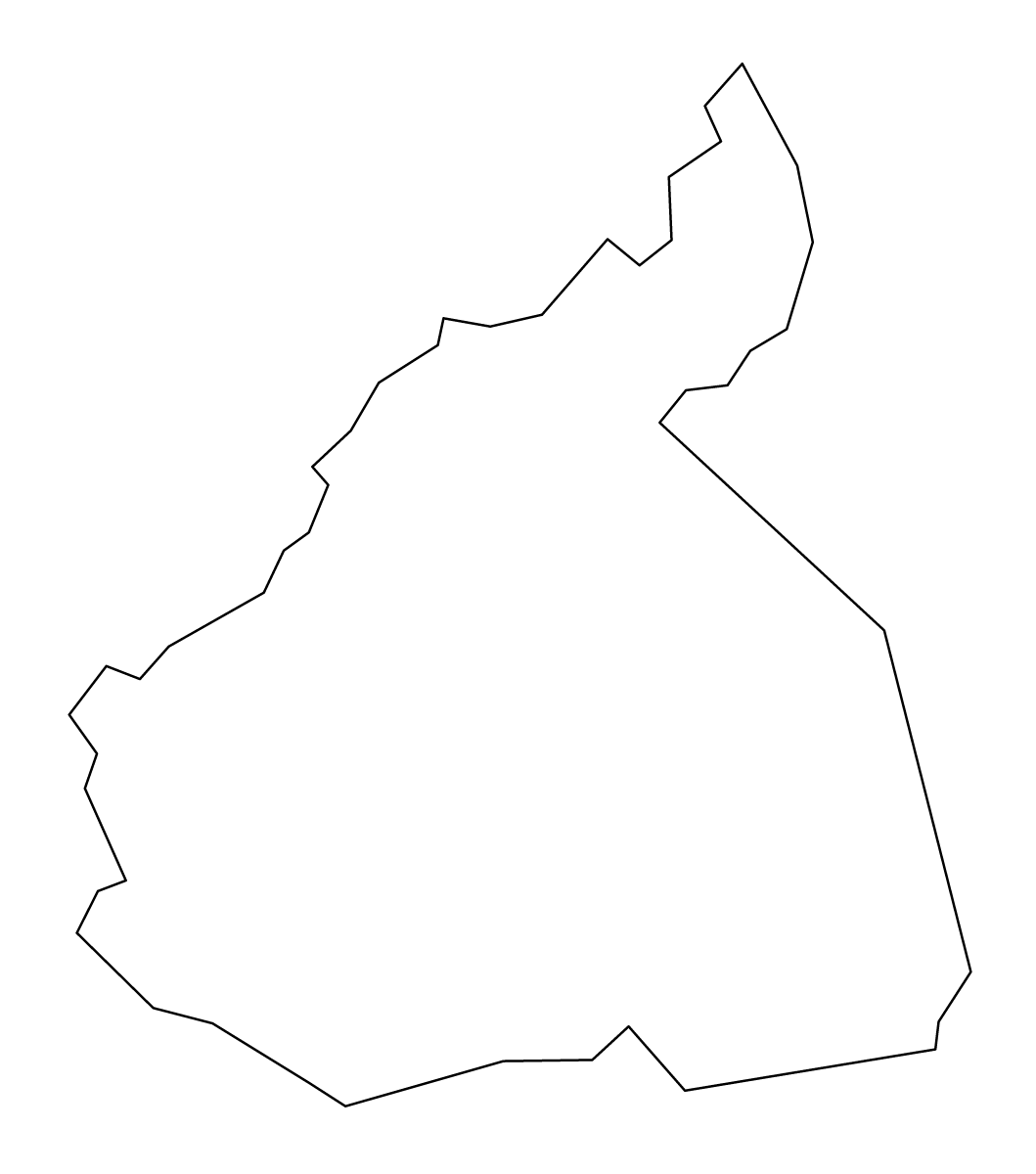 Mapa de contorno de McDowell, North Carolina.