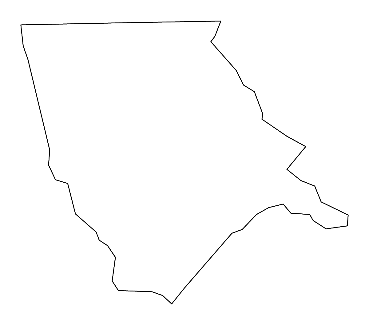 Carte de contour de Moore, North Carolina avec rivières.