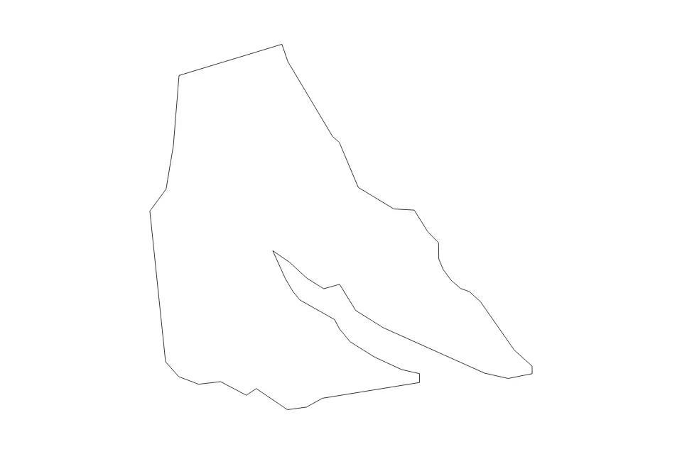 Mapa de Perquimans, North Carolina de tipo contorno para América del Norte, con contorno con límites limpios.