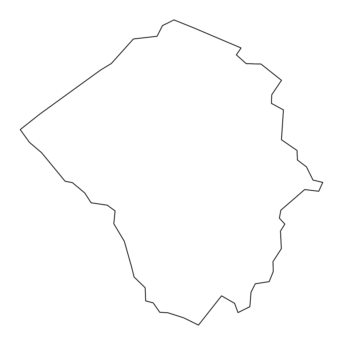 Carte de contour de Pitt, North Carolina avec rivières.