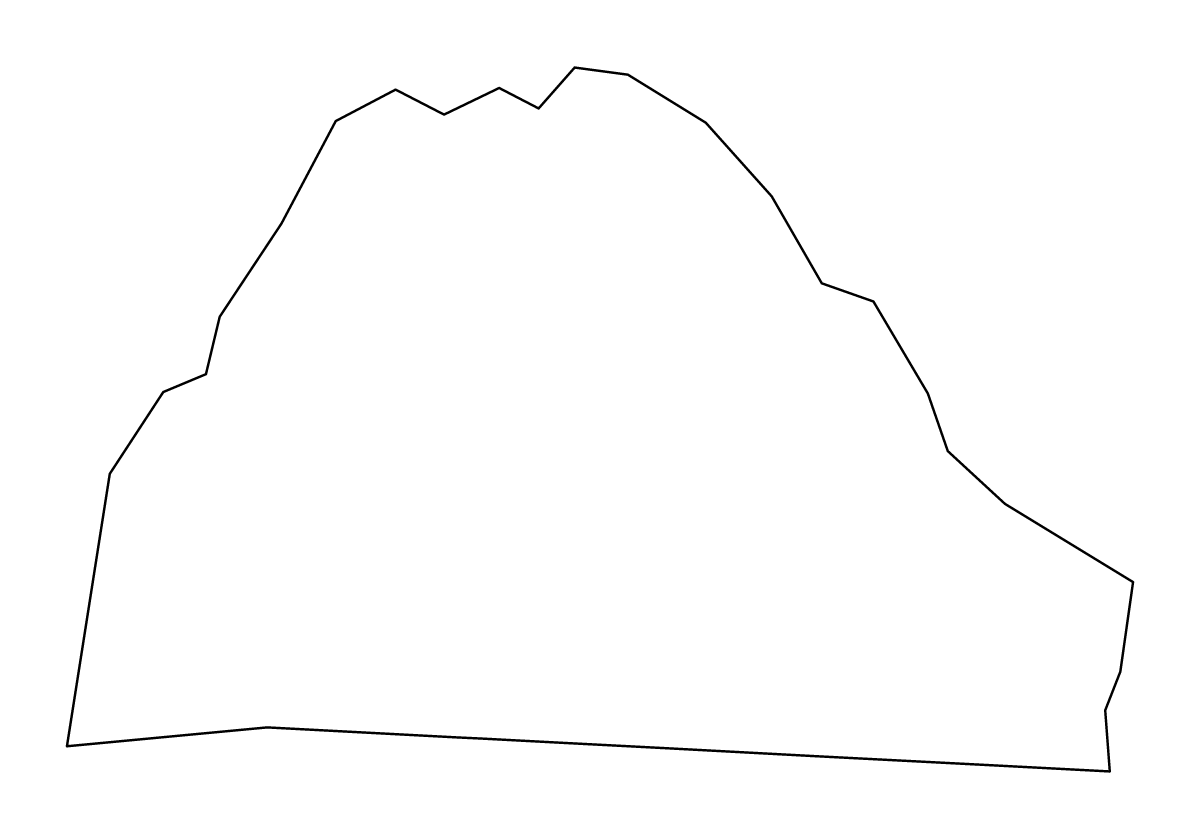 Mapa de contorno de Polk, North Carolina.