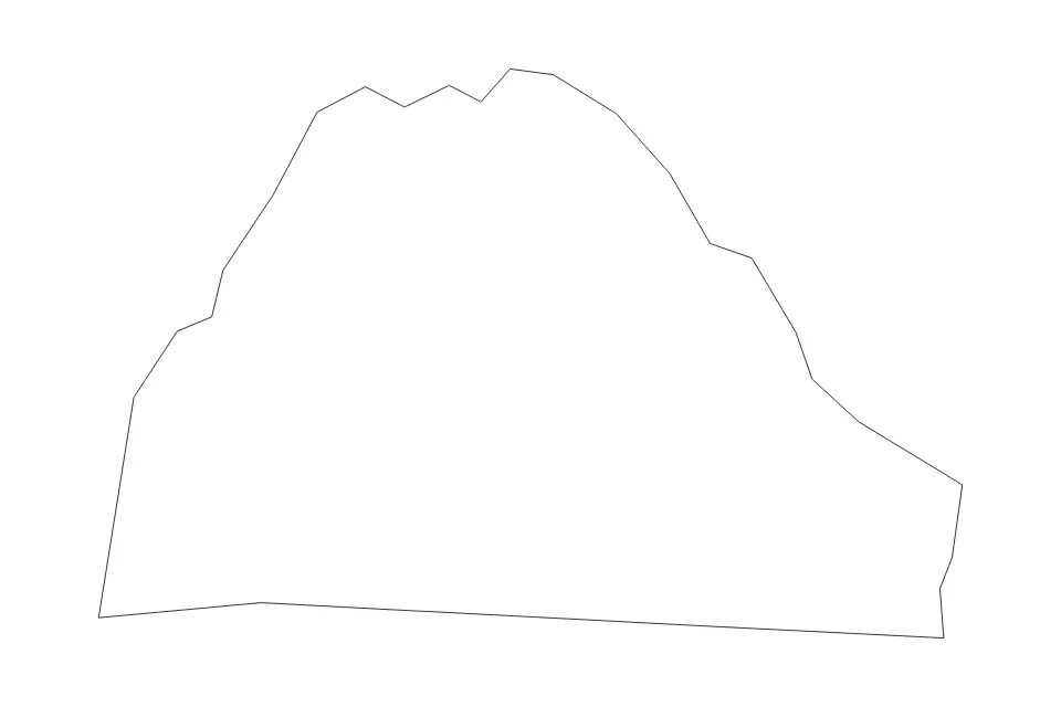 Outline map of Polk County, North Carolina with subdivision borders.