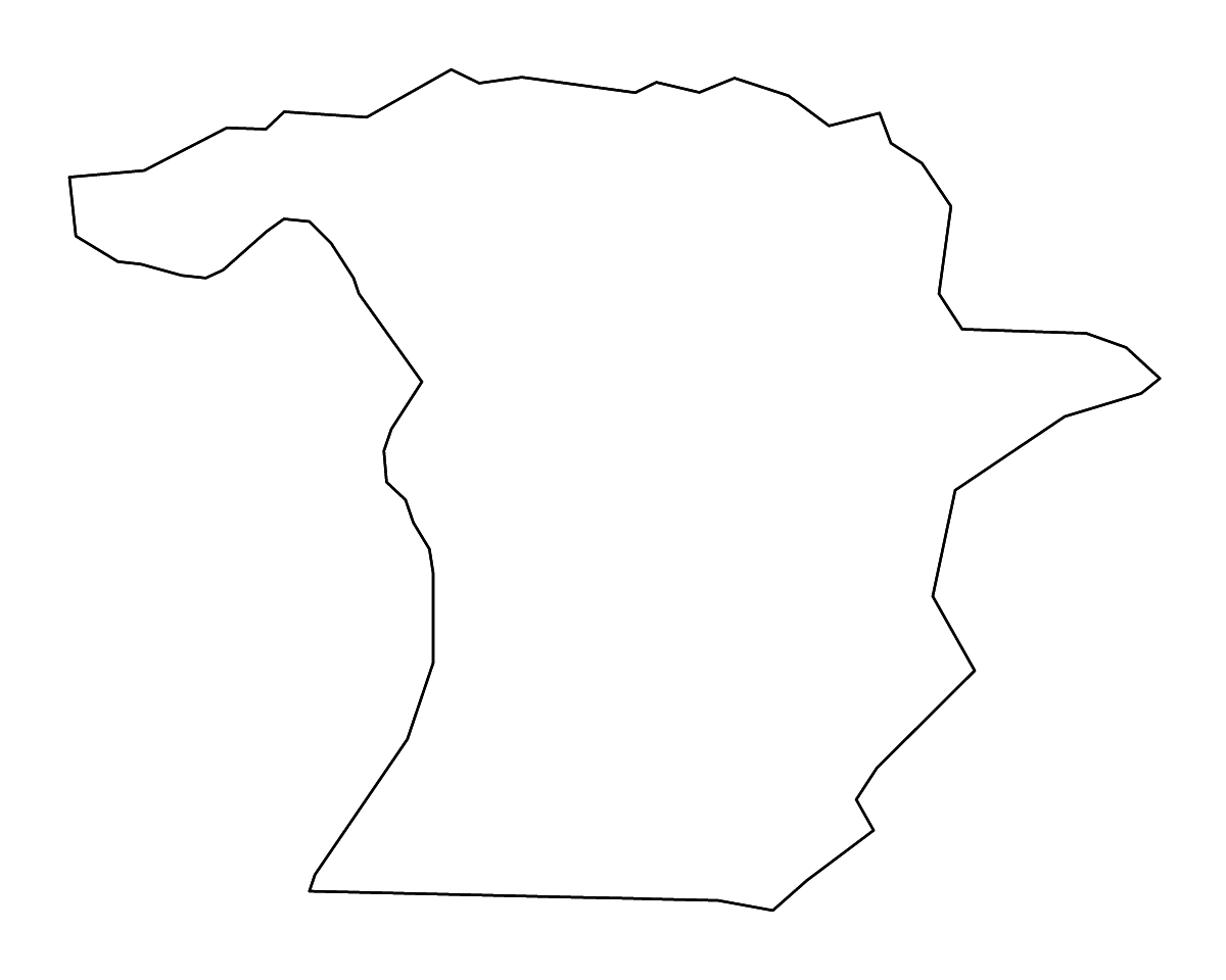 Mapa de contorno de Richmond, North Carolina con ríos.
