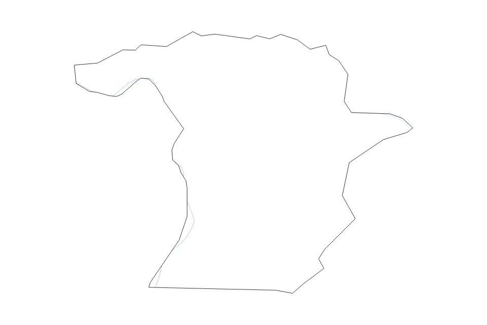 Outline map of Richmond County, North Carolina with subdivision borders and rivers.