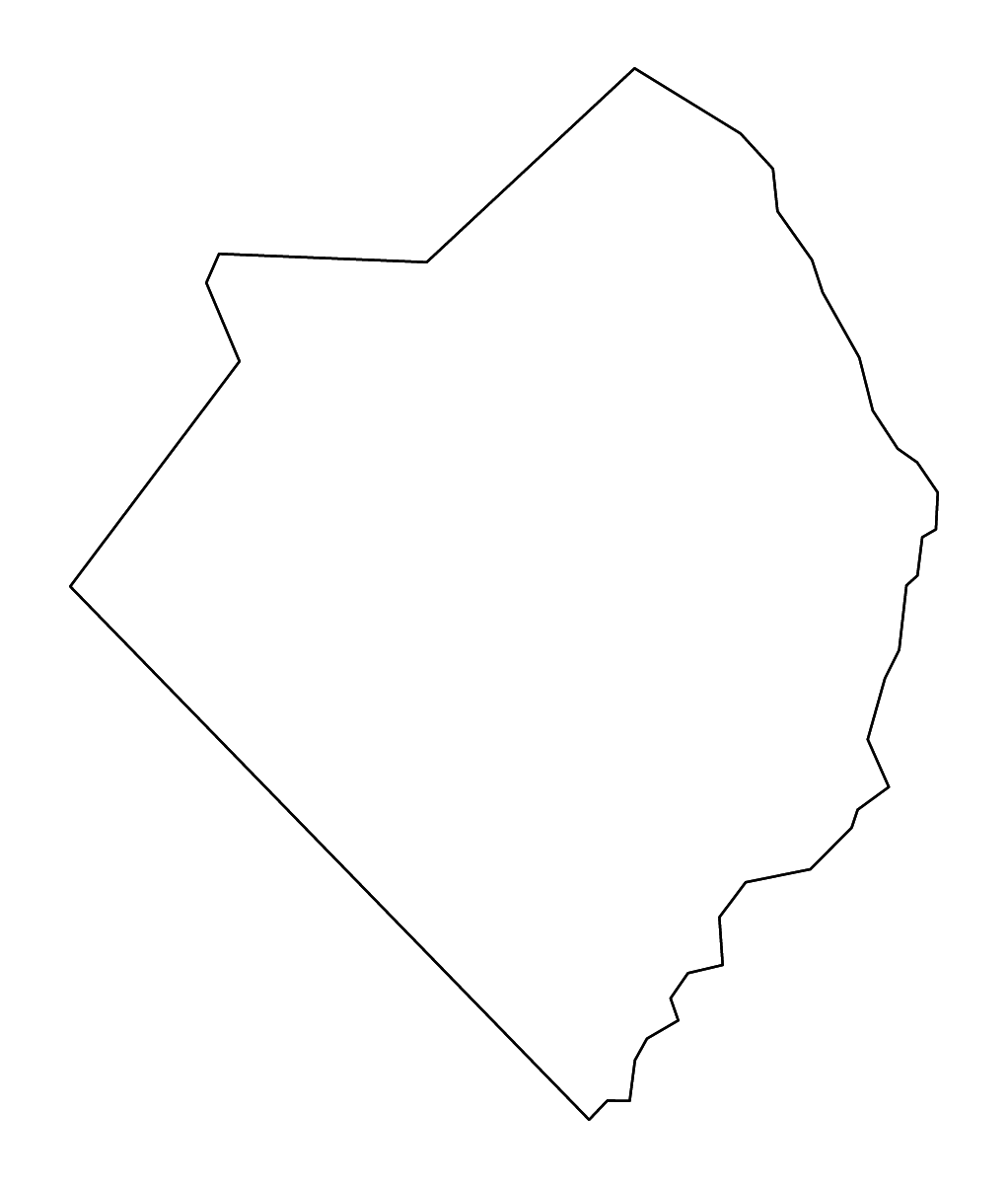 Mapa de contorno de Robeson, North Carolina con ríos.