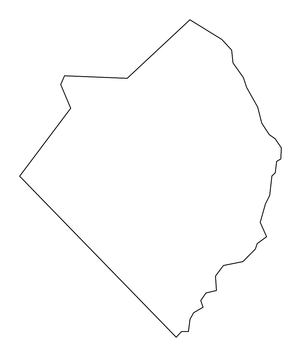 Mapa de contorno de Robeson, North Carolina con ríos.