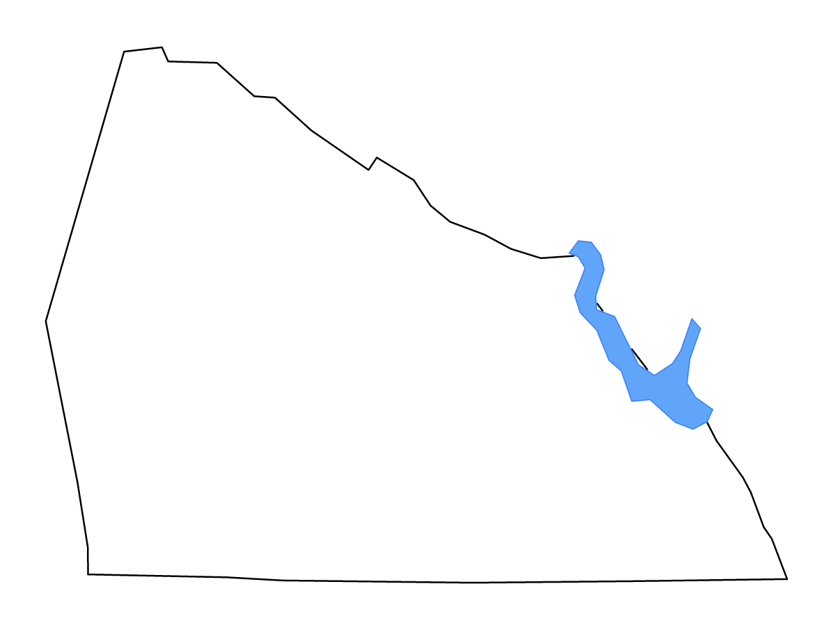 Carte de contour de Rowan, North Carolina avec lacs et rivières.