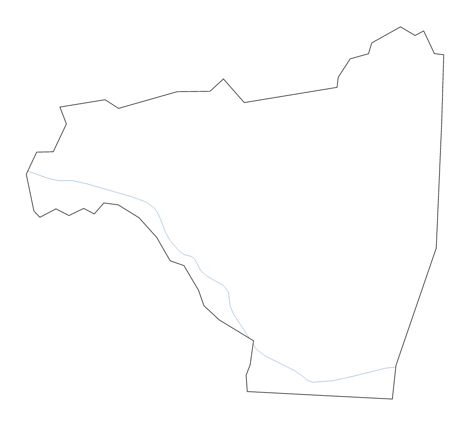 Rutherford outline map preview