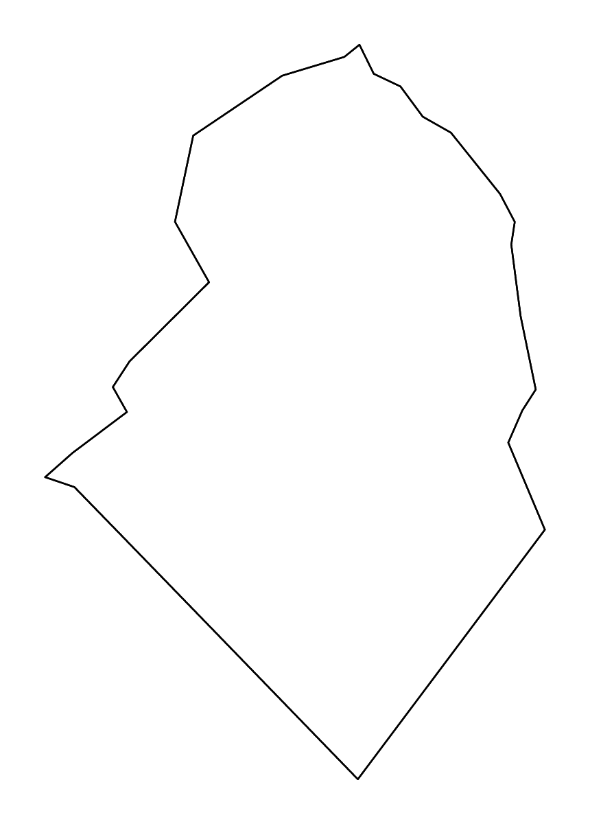 Mapa de contorno de Scotland, North Carolina con ríos.