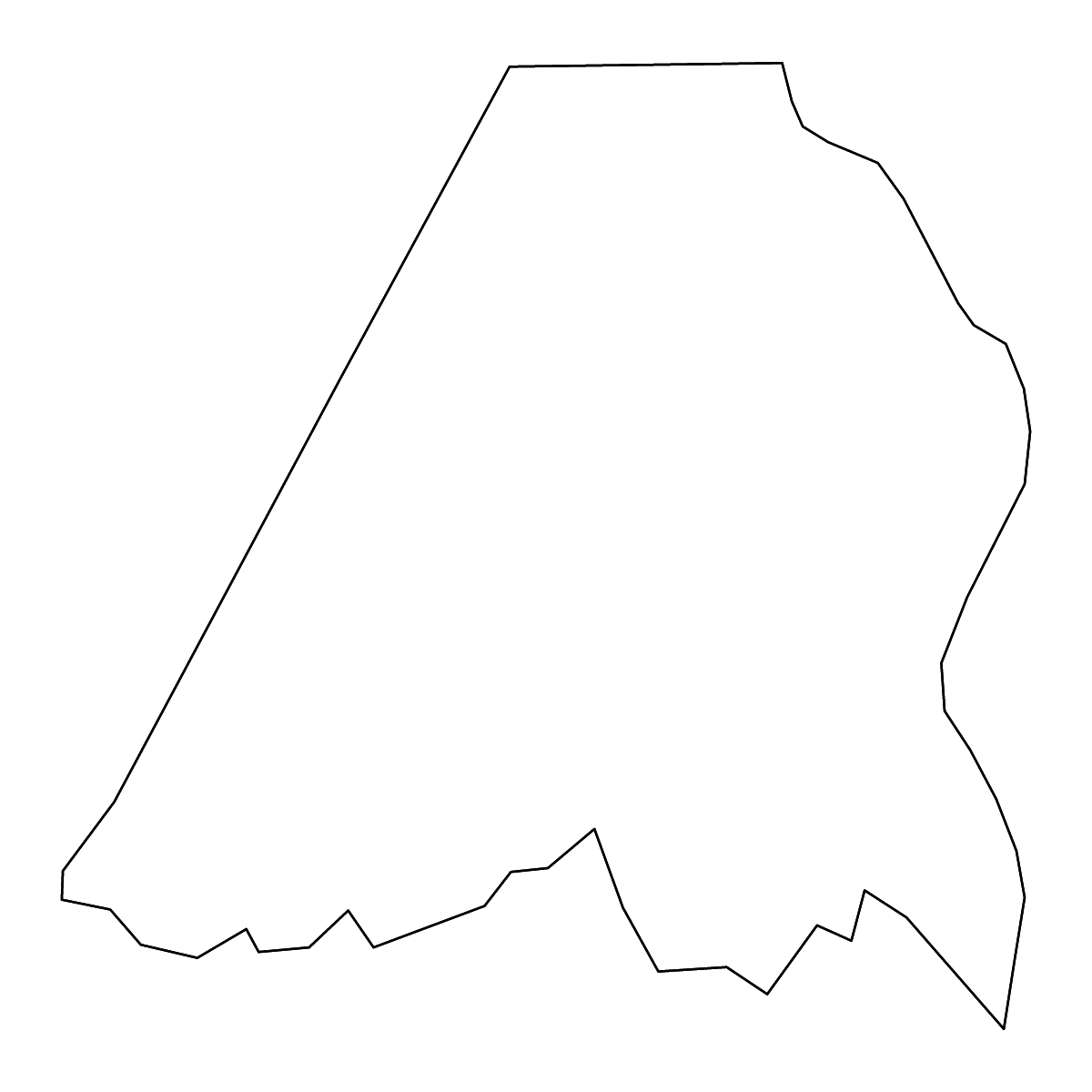 Carte de contour de Stanly, North Carolina avec rivières.