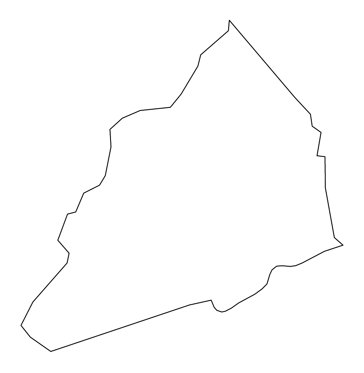 Mapa de contorno de Transylvania, North Carolina con ríos.