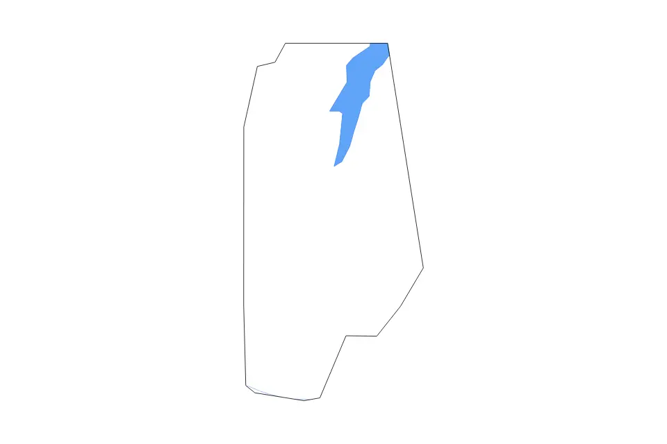 Mapa de Vance, North Carolina de tipo contorno, lagos y ríos para América del Norte, con contorno, lagos y ríos con elementos de agua como John H. Kerr Reservoir.
