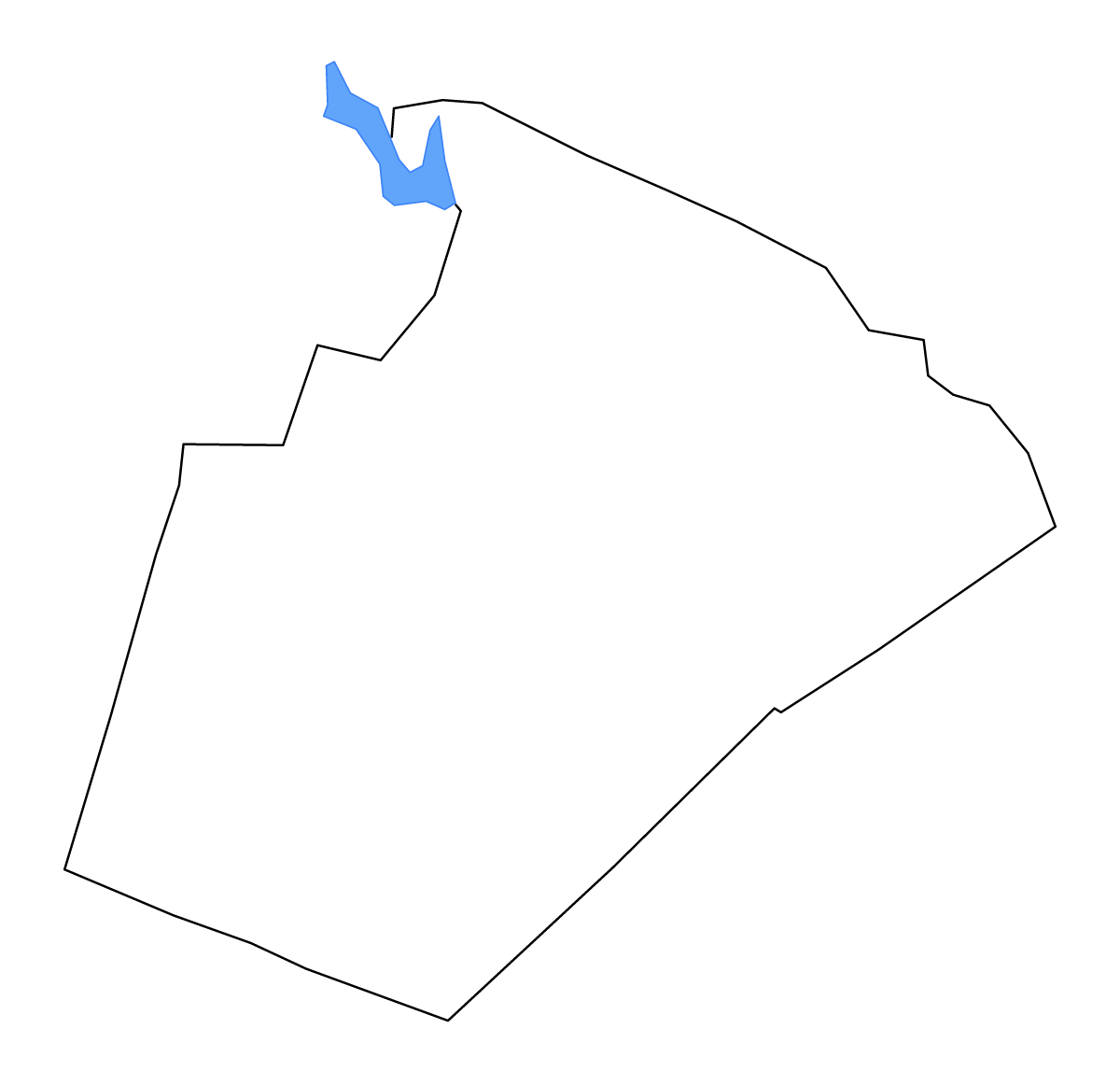 Mapa de contorno de Wake, North Carolina con lagos y ríos.