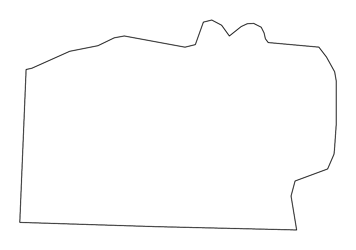 Mapa de contorno de Yadkin, North Carolina con ríos.