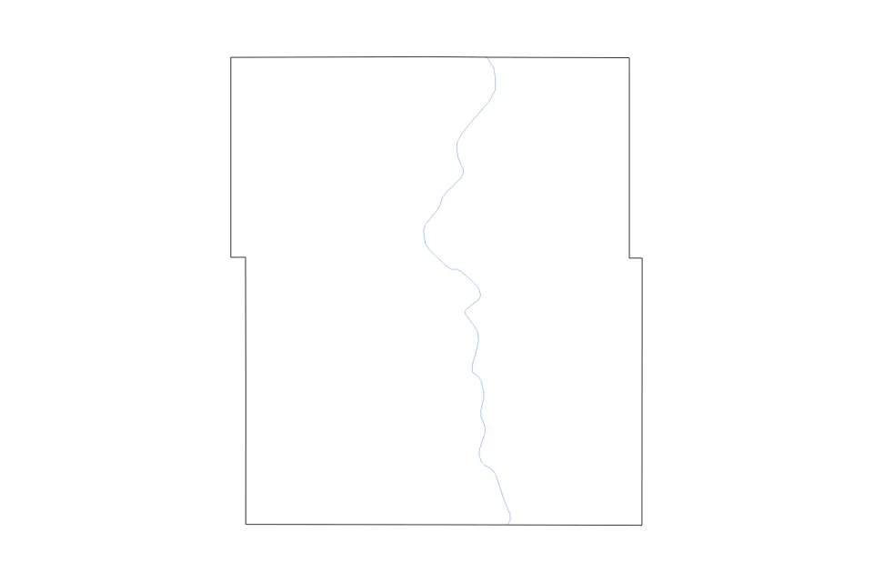 Mapa de Barnes, North Dakota de tipo contorno y ríos para América del Norte, con contorno y ríos con límites limpios.
