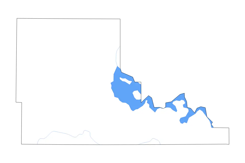 Mapa de Benson, North Dakota de tipo contorno, lagos y ríos para América del Norte, con contorno, lagos y ríos con elementos de agua como Devils Lake, East Devils Lake.