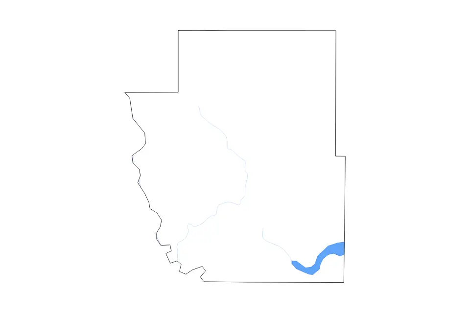 Carte de Burleigh, North Dakota de type contour, lacs et rivières pour Amérique du Nord, montrant contour, lacs et rivières avec des éléments hydrographiques comme Long Lake.