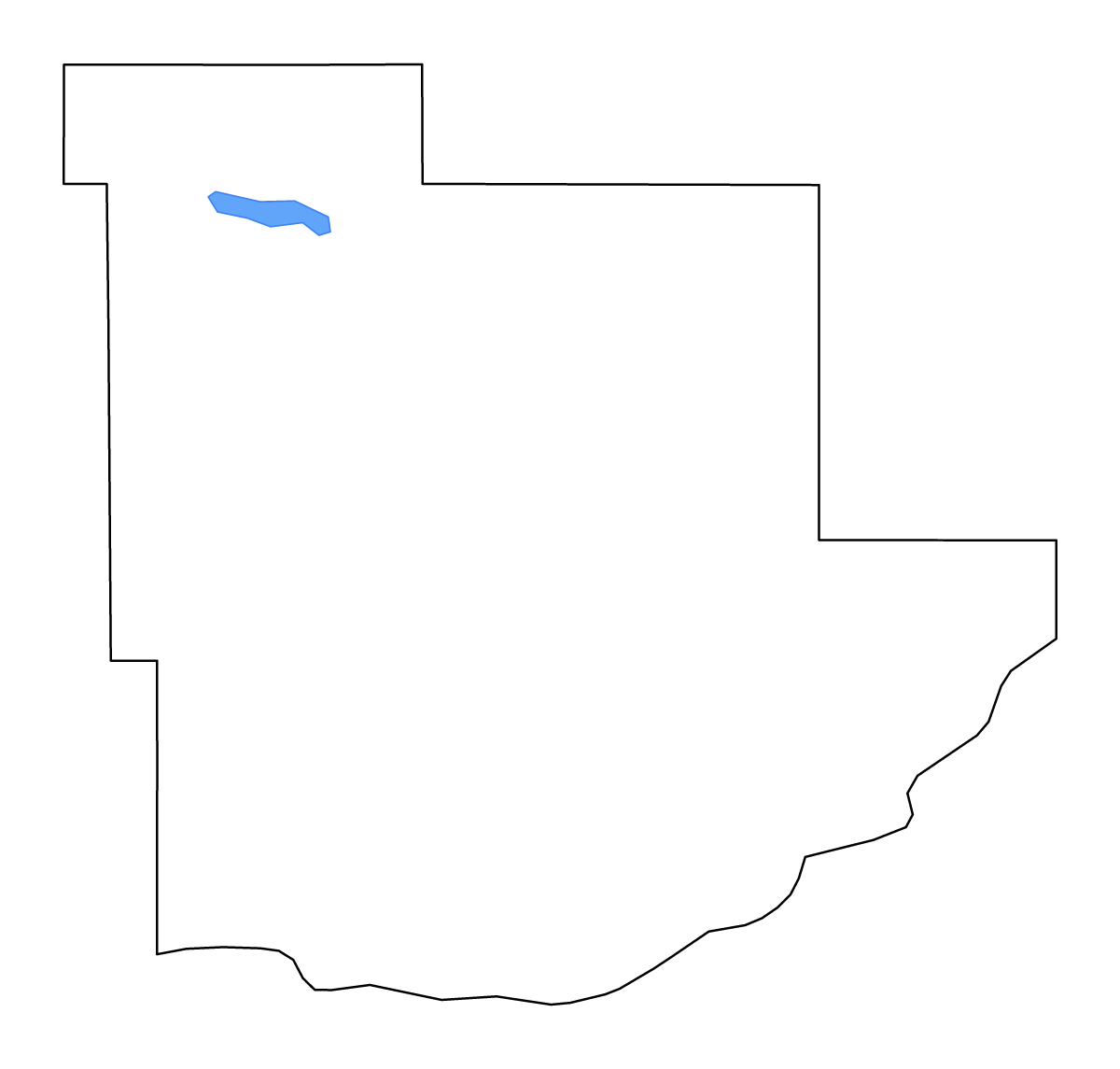 Mapa de contorno de Grant, North Dakota con lagos y ríos.