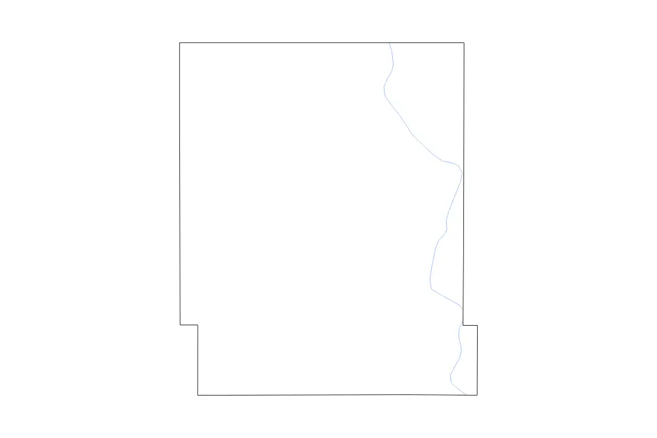 Mapa de Griggs, North Dakota de tipo contorno y ríos para América del Norte, con contorno y ríos con límites limpios.