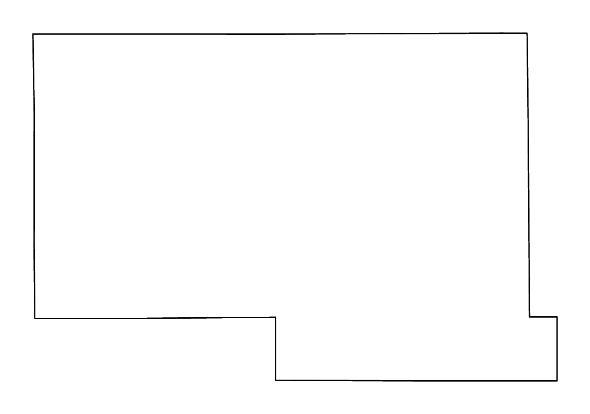 Mapa de contorno de Hettinger, North Dakota con ríos.