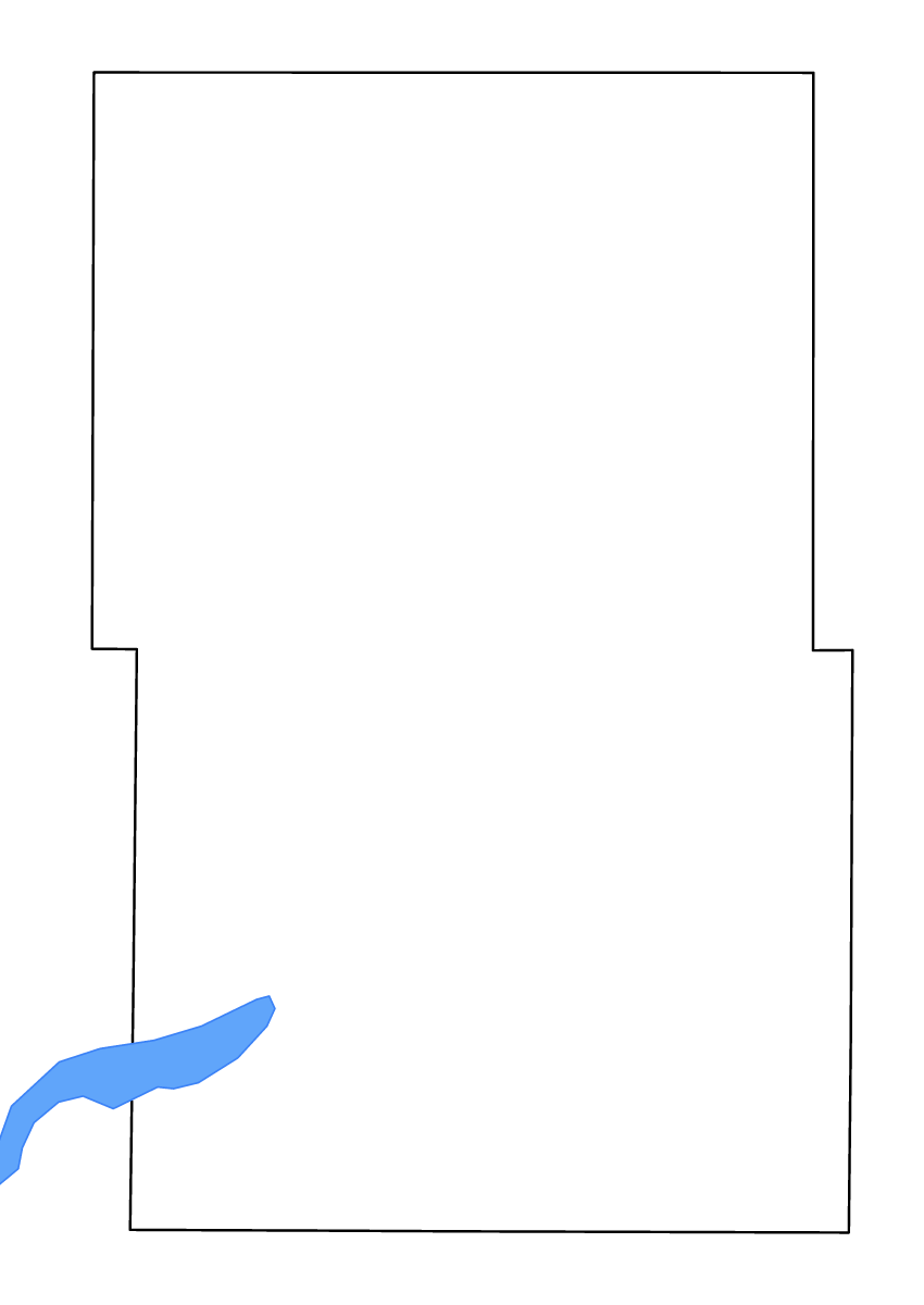 Carte de contour de Kidder, North Dakota avec lacs.