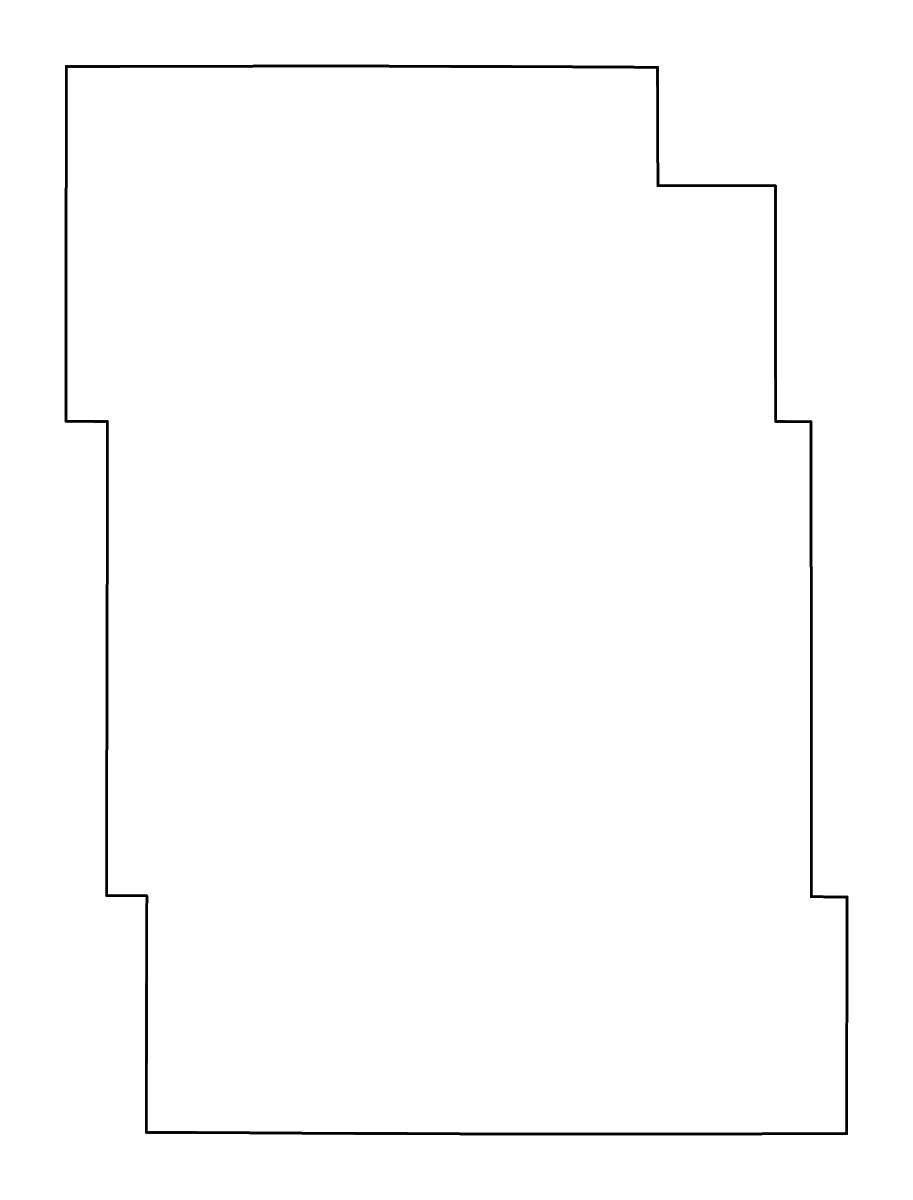 Outline map of McHenry County, North Dakota with rivers.