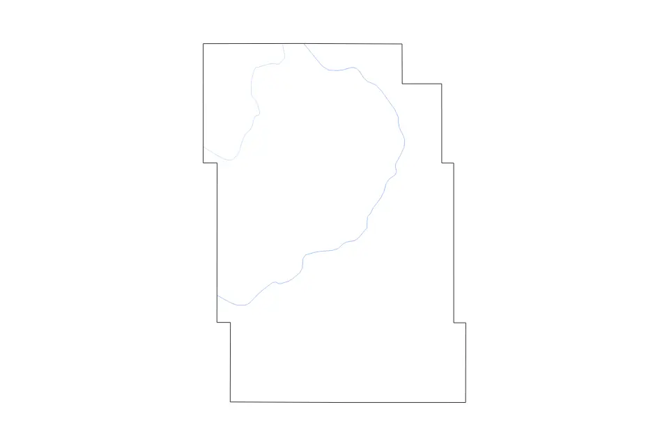 Carte de McHenry, North Dakota de type contour et rivières pour Amérique du Nord, montrant contour et rivières avec des limites nettes.