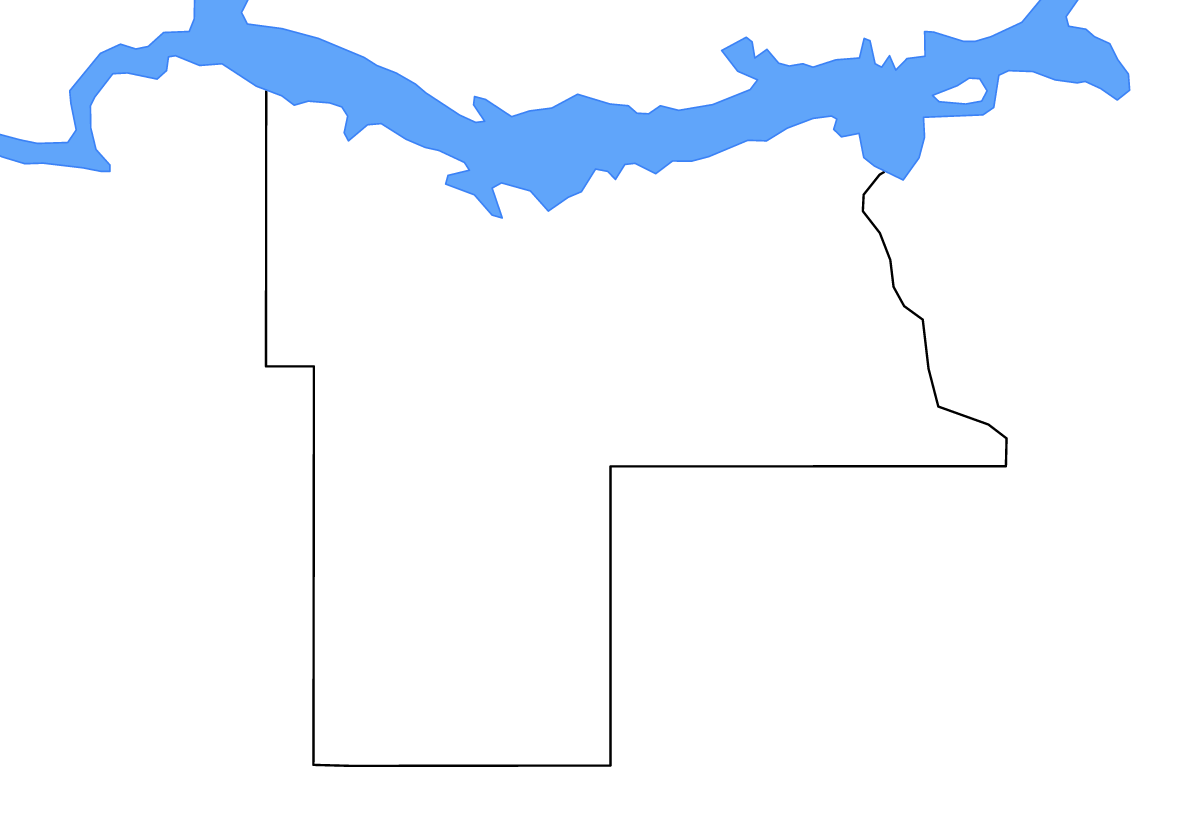Mapa de contorno de Mercer, North Dakota con lagos y ríos.