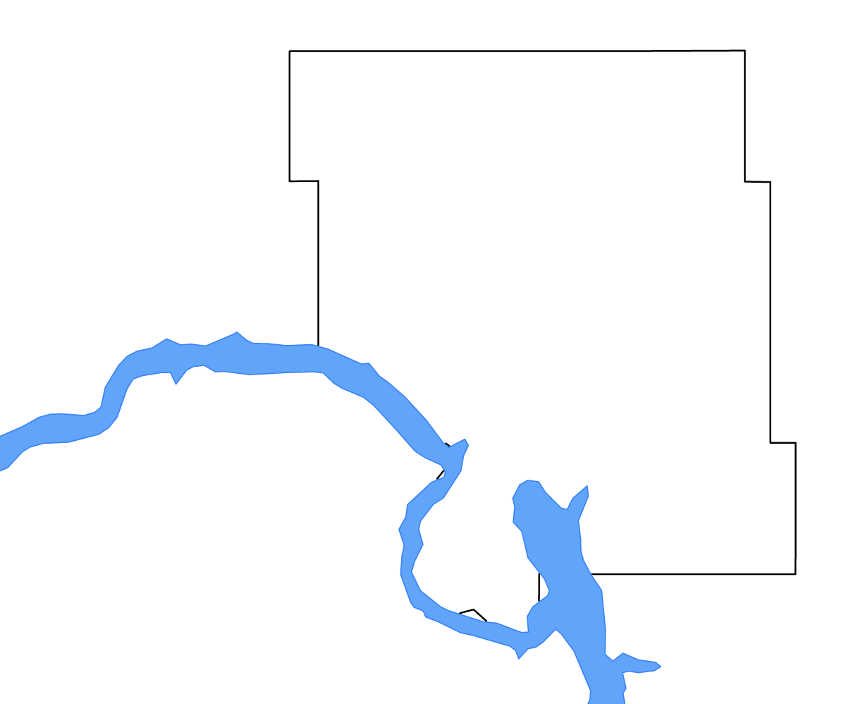 Mapa de contorno de Mountrail, North Dakota con lagos.