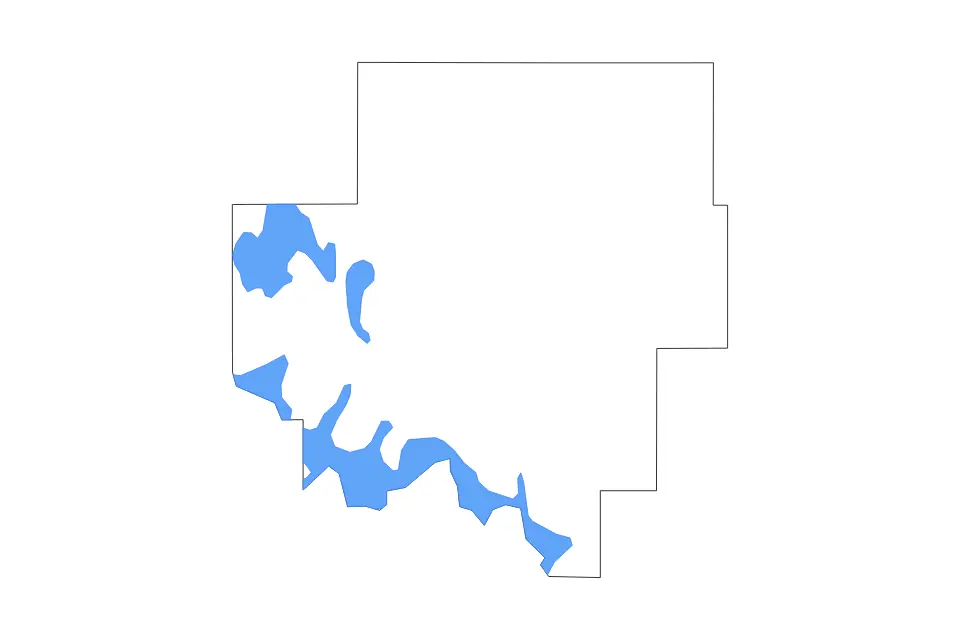 Carte de Ramsey, North Dakota de type contour et lacs pour Amérique du Nord, montrant contour et lacs avec des éléments hydrographiques comme Dry Lake, Devils Lake, East Devils Lake et Lake Irvine, Lake Alice, Chain Lake, Mikes Lake.