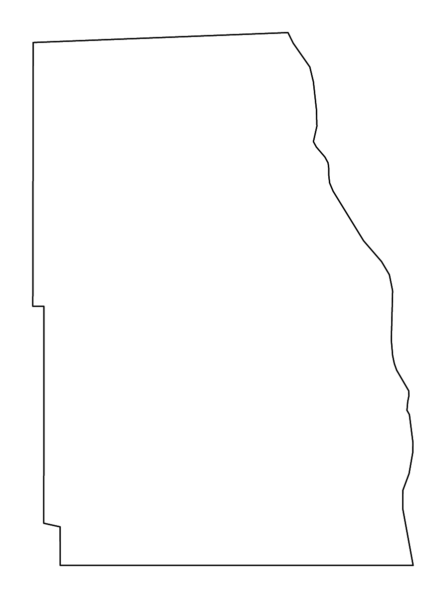 Mapa de contorno de Richland, North Dakota con ríos.