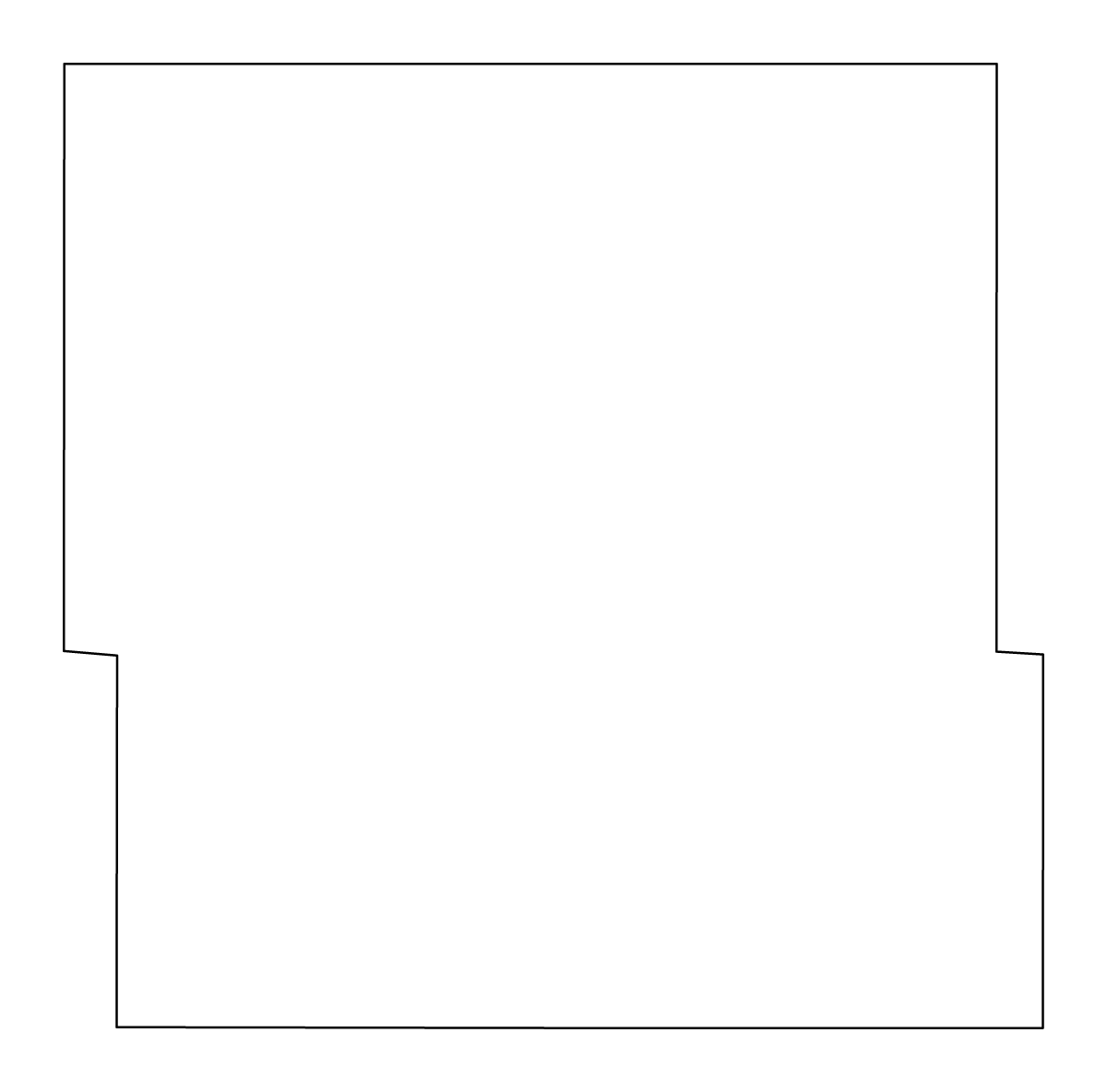 Carte de contour de Rolette, North Dakota.