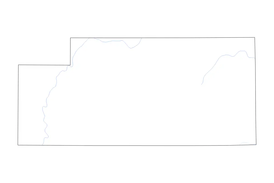 Mapa de Slope, North Dakota de tipo contorno y ríos para América del Norte, con contorno y ríos con límites limpios.