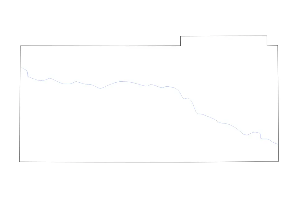 Mapa de Stark, North Dakota de tipo contorno y ríos para América del Norte, con contorno y ríos con límites limpios.