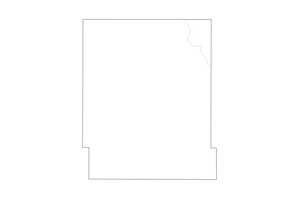 Mapa de Steele, North Dakota de tipo contorno y ríos para América del Norte, con contorno y ríos con límites limpios.