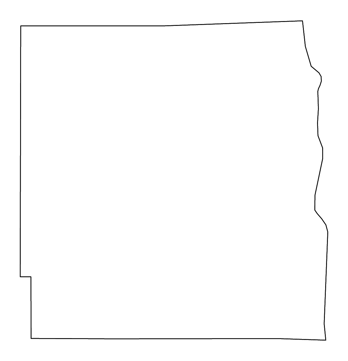 Mapa de contorno de Traill, North Dakota con ríos.