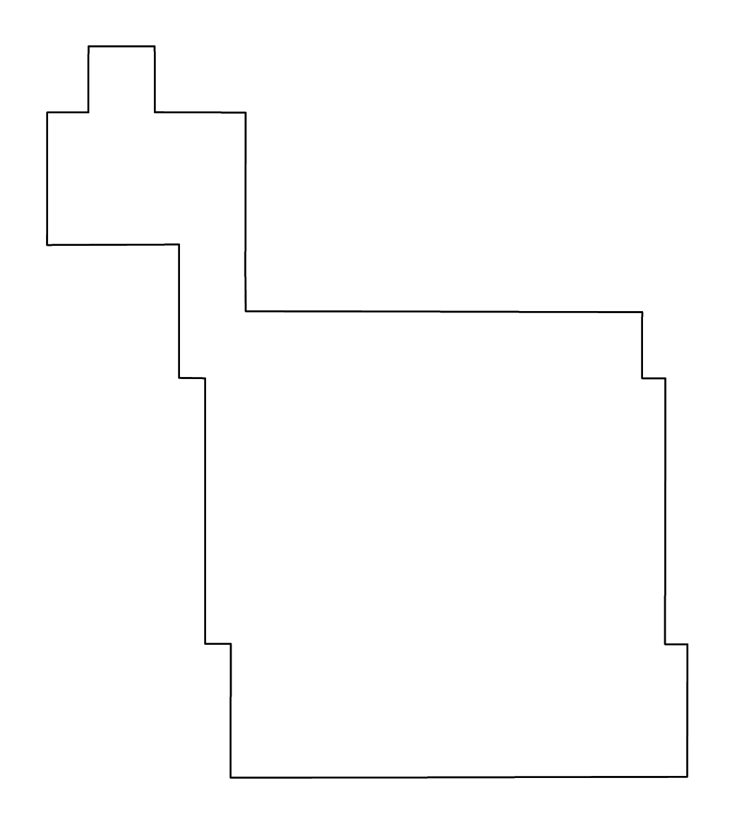 Mapa de contorno de Ward, North Dakota con ríos.