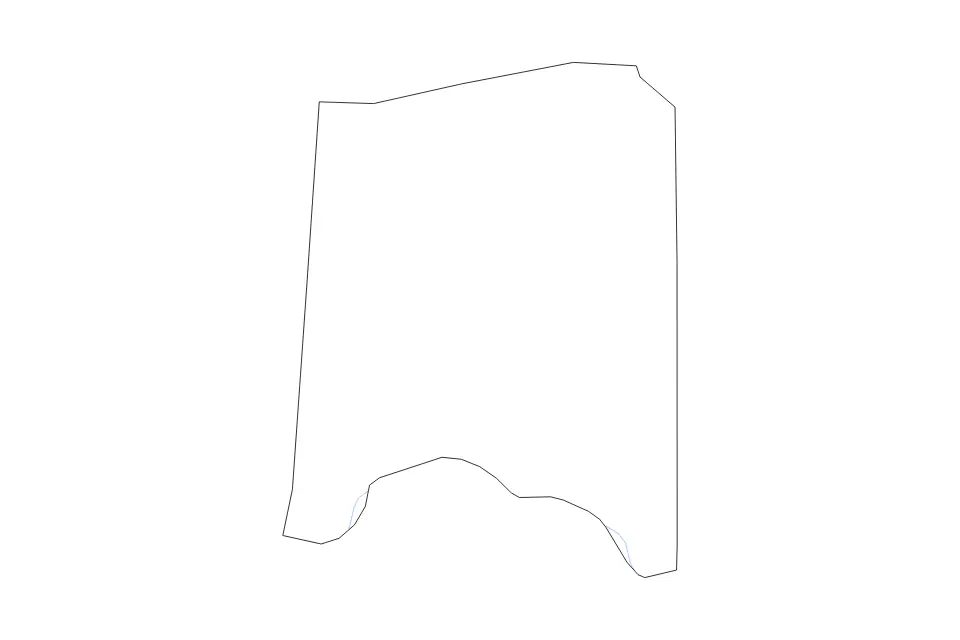 Outline map of Adams County, Ohio with subdivision borders and rivers.