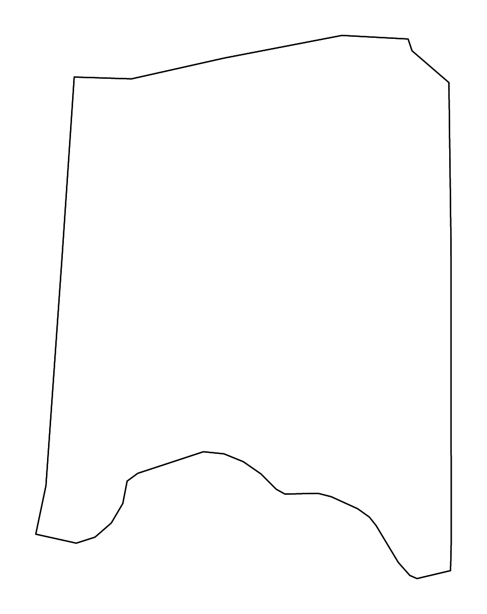 Carte de contour de Adams, Ohio avec rivières.