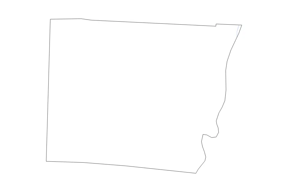 Carte de Belmont, Ohio de type contour et rivières pour Amérique du Nord, montrant contour et rivières avec des limites nettes.