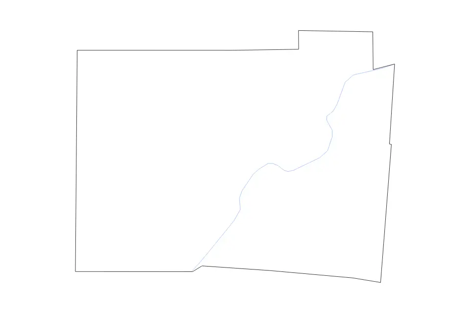 Carte de Butler, Ohio de type contour et rivières pour Amérique du Nord, montrant contour et rivières avec des limites nettes.