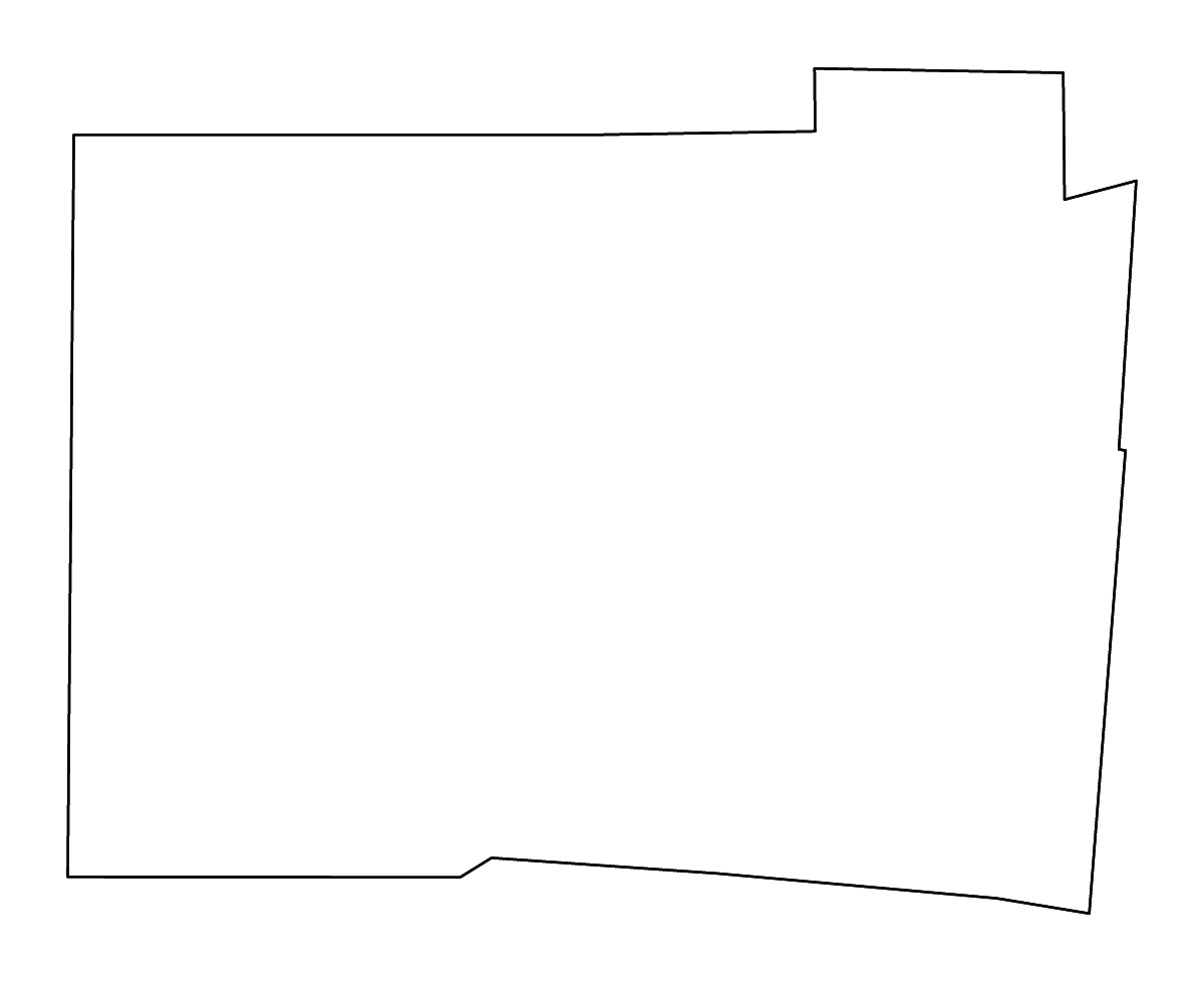 Outline map of Butler County, Ohio with rivers.