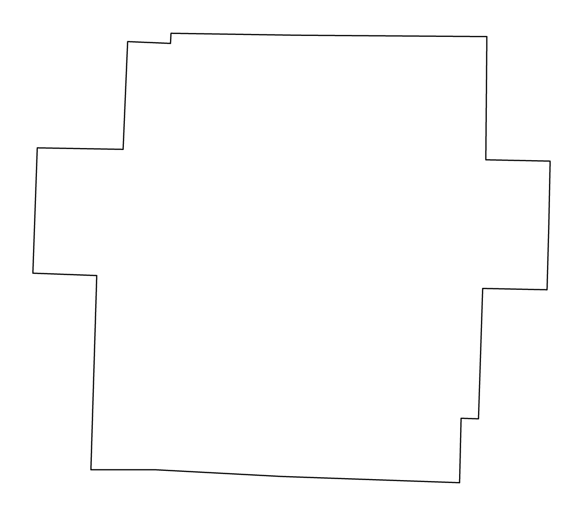 Mapa de contorno de Carroll, Ohio.