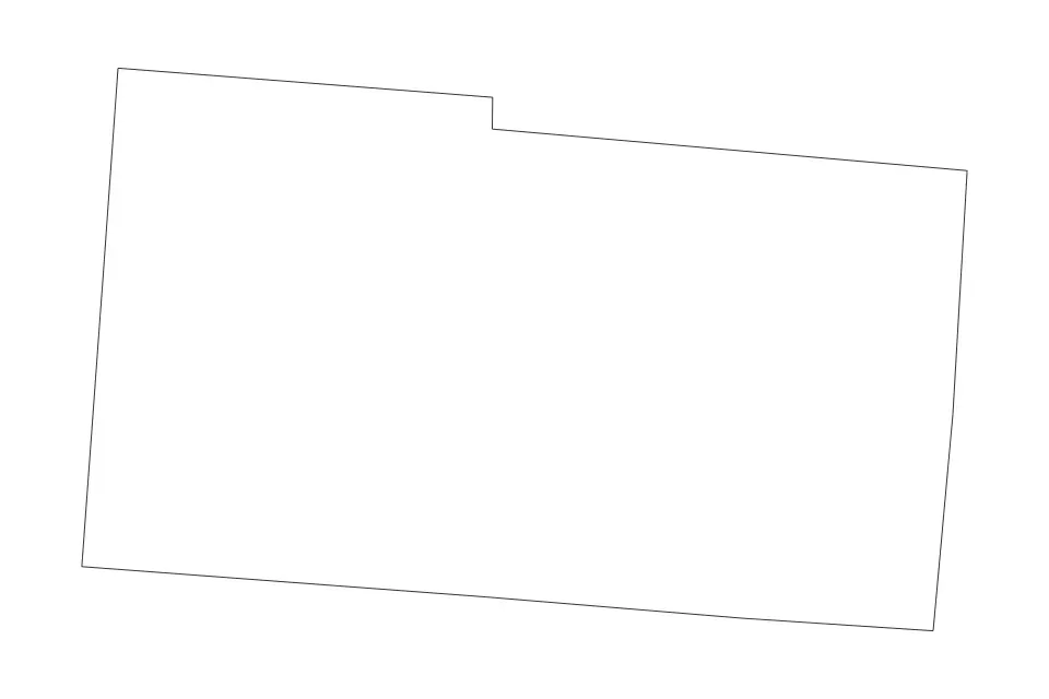 Outline map of Champaign County, Ohio with subdivision borders.
