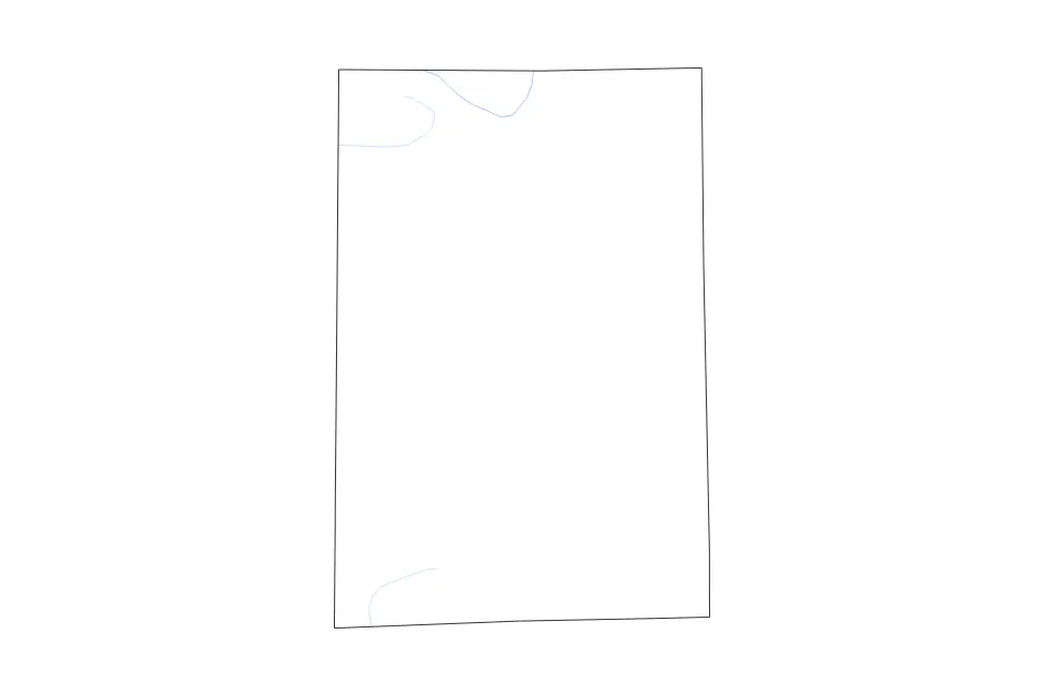 Outline map of Darke County, Ohio with subdivision borders and rivers.